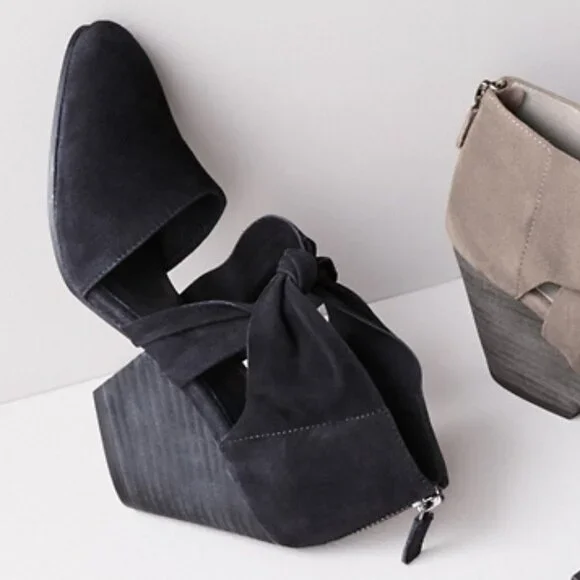 EILEEN FISHER Margo Suede Wedges - Picture 2 of 3